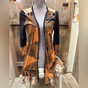 Gimmicks by BKE Patchwork Jacket in Black and Orange
